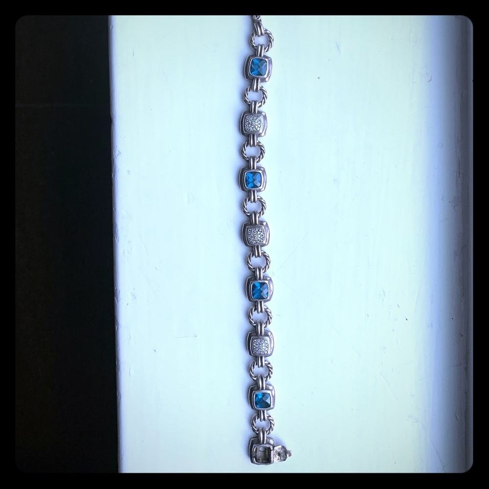 David Yurman Diamond and Topaz bracelet